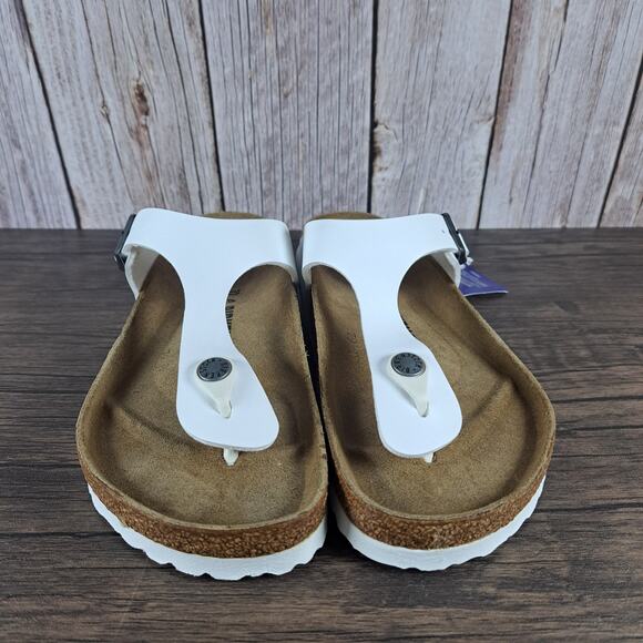 Birkenstock Gizeh Birko Flor Sandals Women's Sz 6 EU37 White (NWT) - Picture 2 of 8